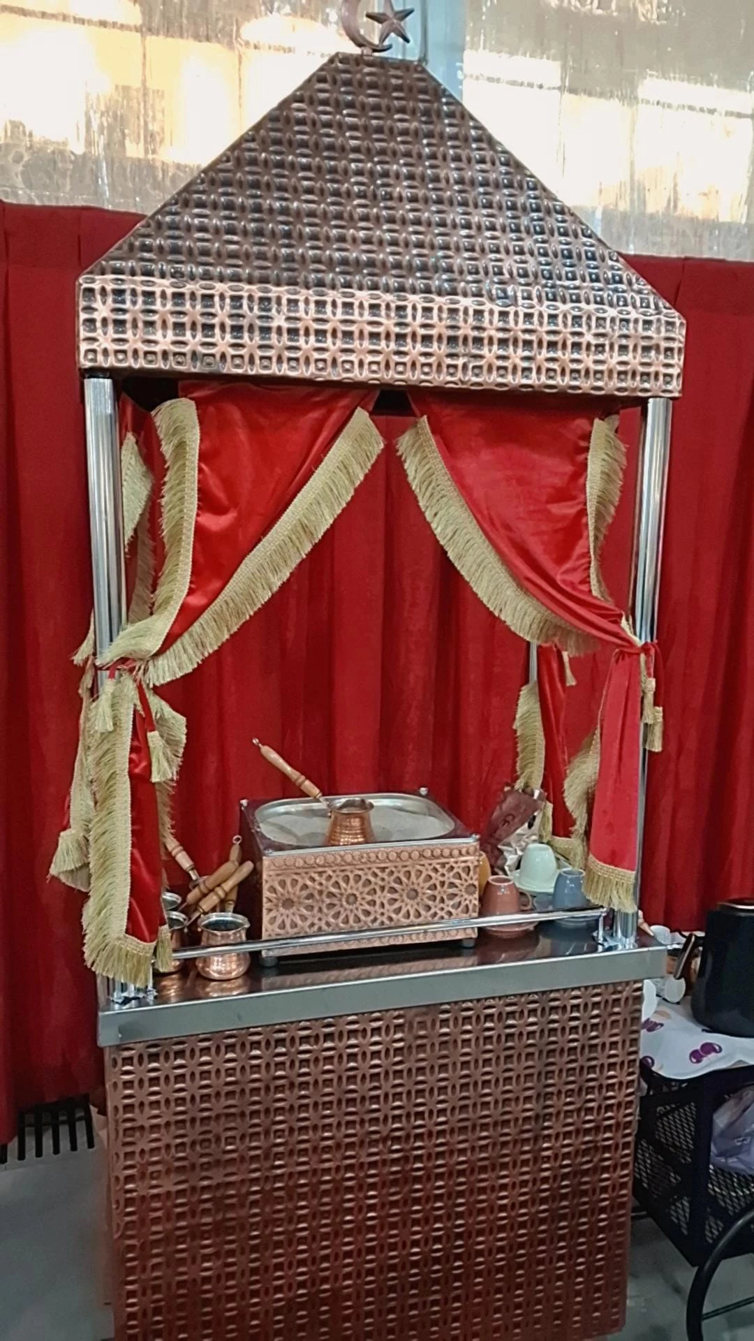 En Baba Event Organization Turkish coffee on sand stand