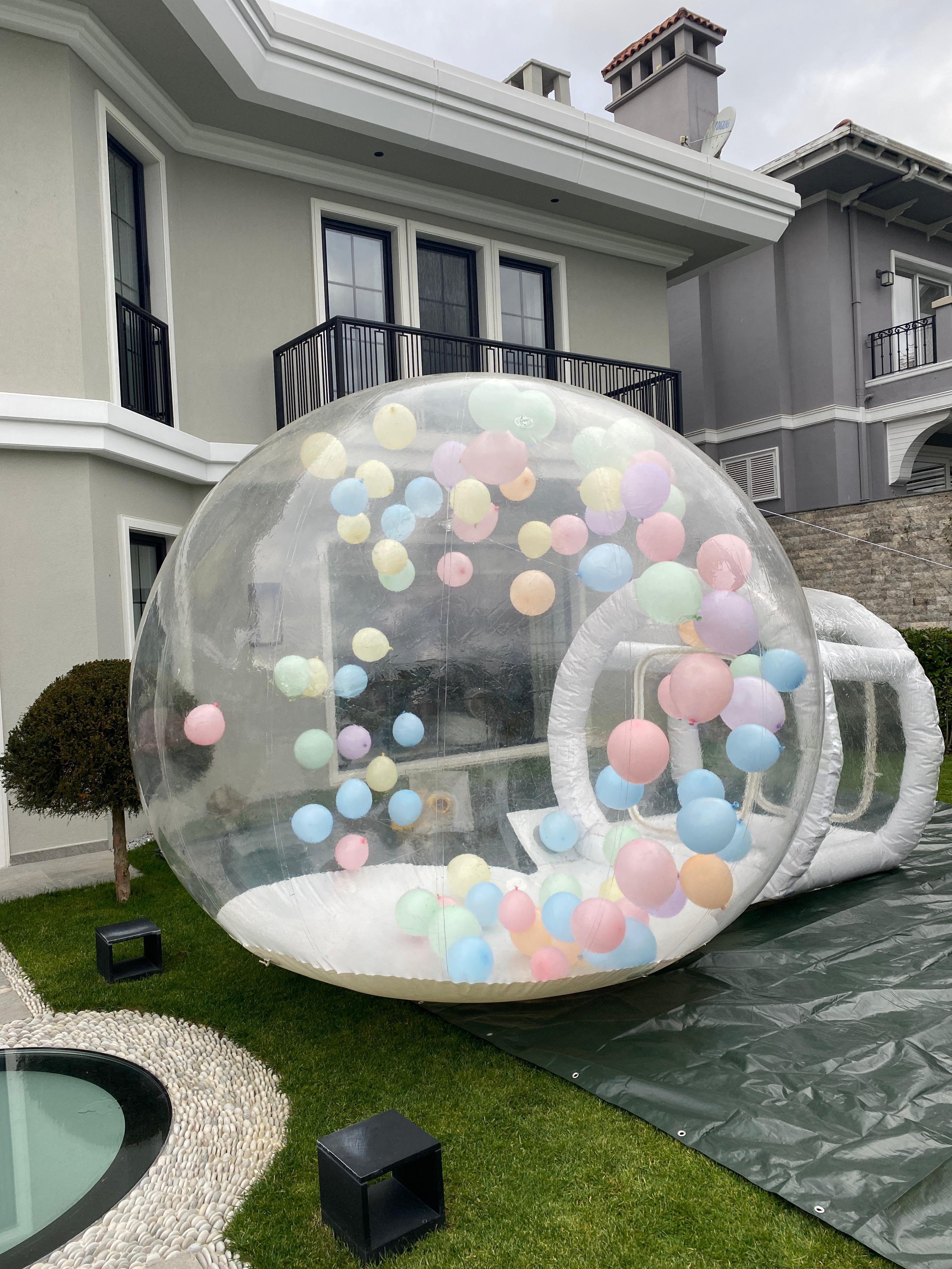 Şeffaf balon ev kurulum